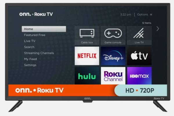 Roku Wifi Wireless Streaming HDMI 720p 60 Hz Onn 32" Smart HD LED TV, Refurbished.